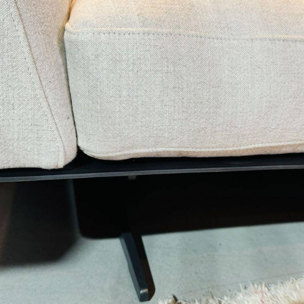 Flexform - Sofa Evergreen Stoff Elodie N.1222 Gestell Leder Schwarz 5005 Füße Metall Brüniert - 2