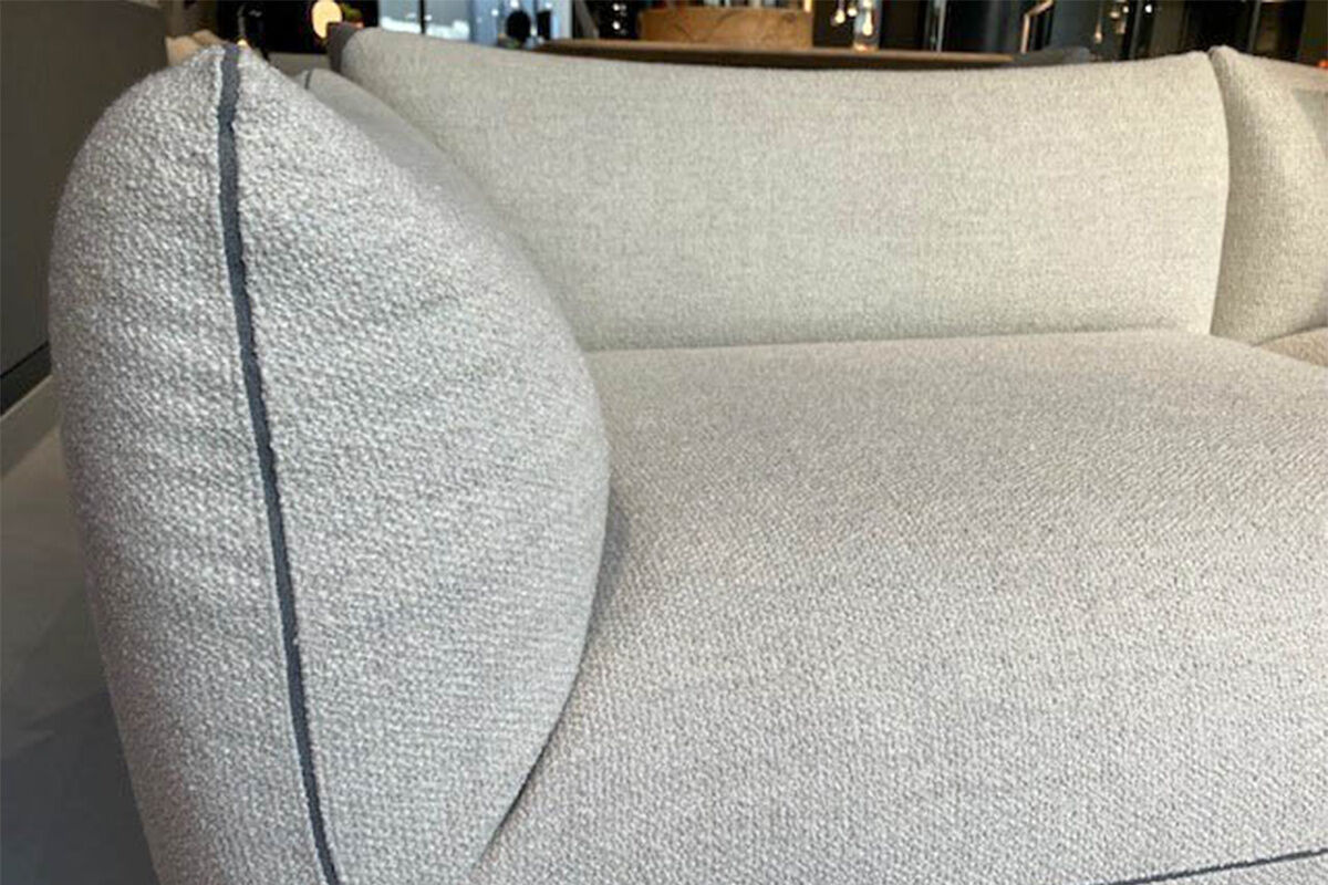 COR - Sofa Jalis Stoff 8207 Muschel mit Kissen Currygelb - 5