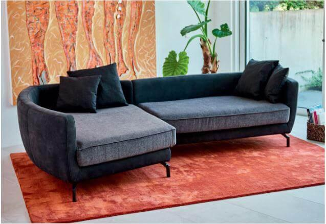 Sitzgruppe Sofa Nwotpu 306x416x170 Style Olive Fuße Schwarz