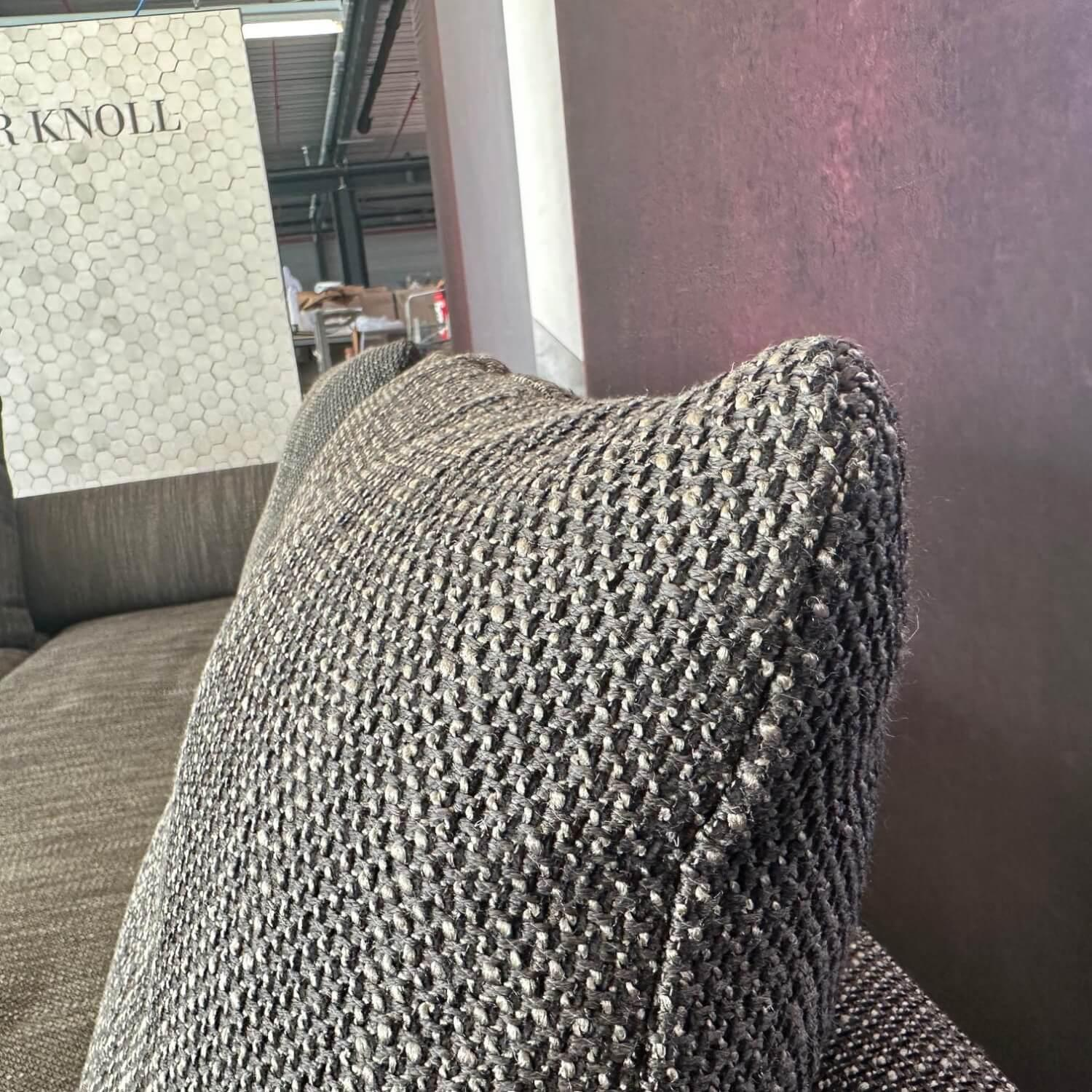 Walter Knoll - Ecksofa Muud Stoff Bogar 7830 Nightshade Grau Kufen Metall Matt Schwarz Pulverbeschichtet Mit Hocker - 3