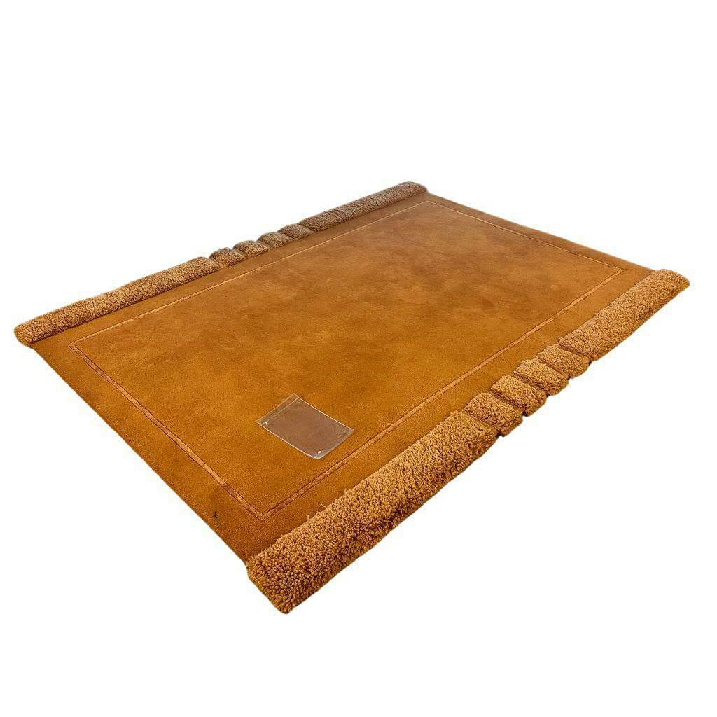 Eigene Herstellung - Teppich Brücke 140x200 cm Schurwolle Ocker Okka - 1