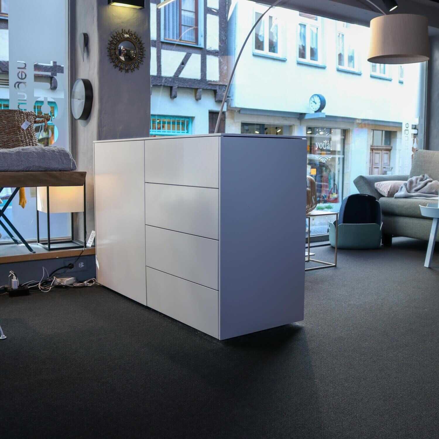 Interlübke - Kommode Cube Fine Raumteiler Lack Matt Greige - 1