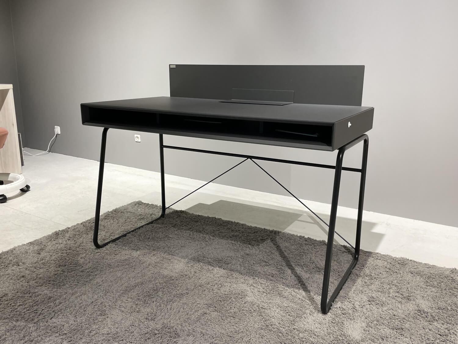 Hülsta - Solitärtisch Home Office HO130-13111 Tischplatte Supermatt Nachtgrau Gestell Schwarz - 3