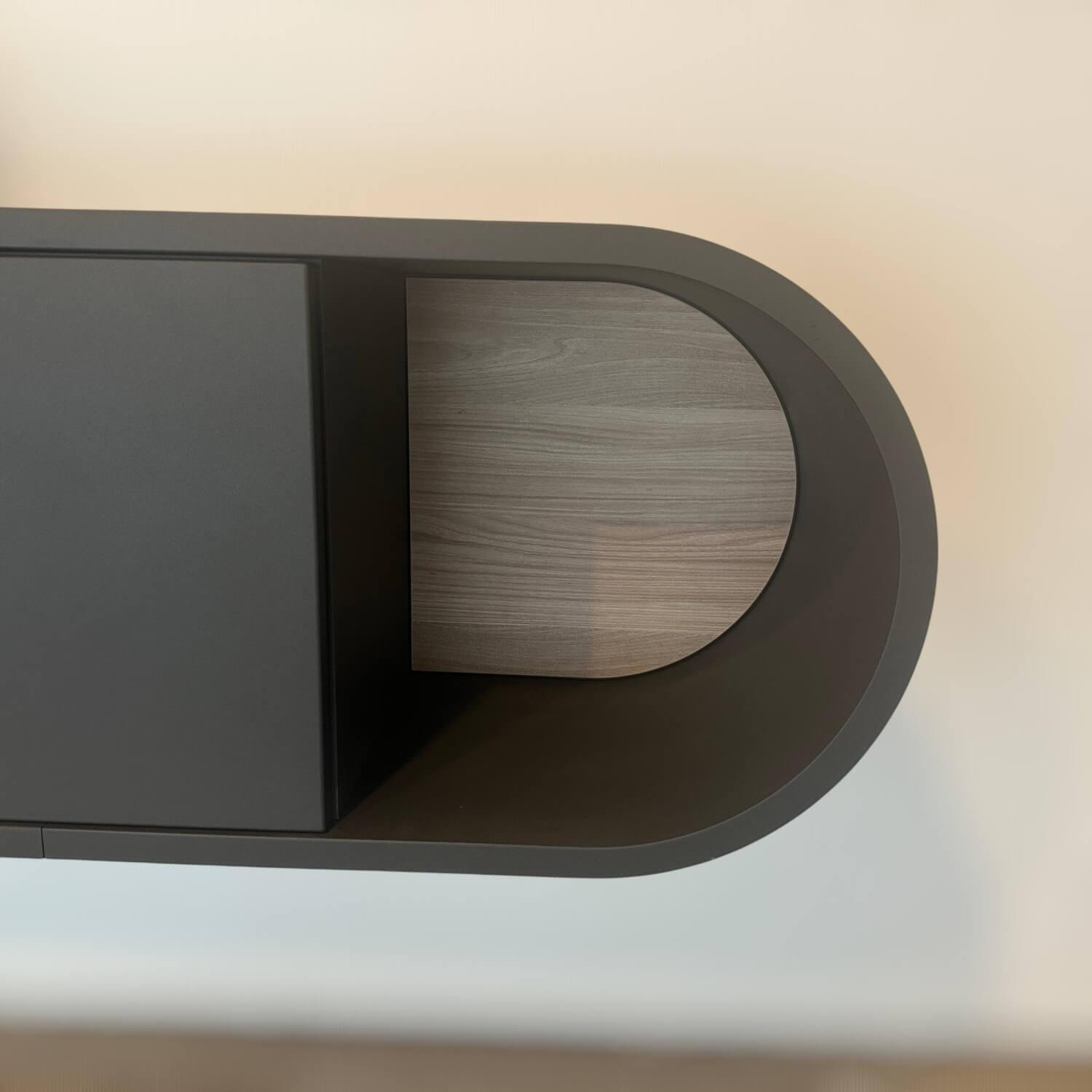 Schüller Küchen - Hängesideboard Lack Anthrazit Matt - 4