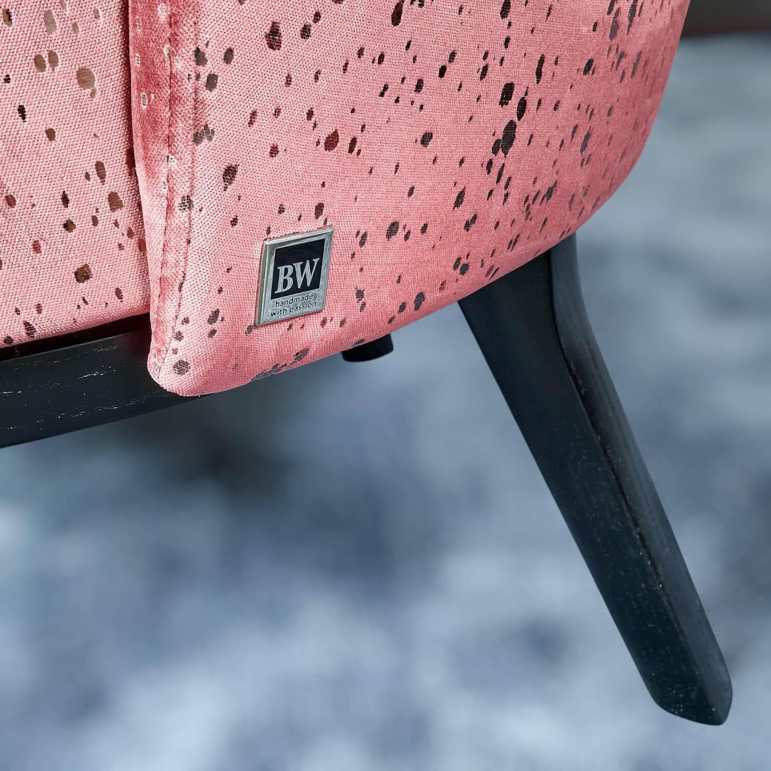 Bielefelder Werkstätten - Polo Cocktail Sessel Stoff Glimmer JA8079-011 Rot mit Drehfunktion - 7