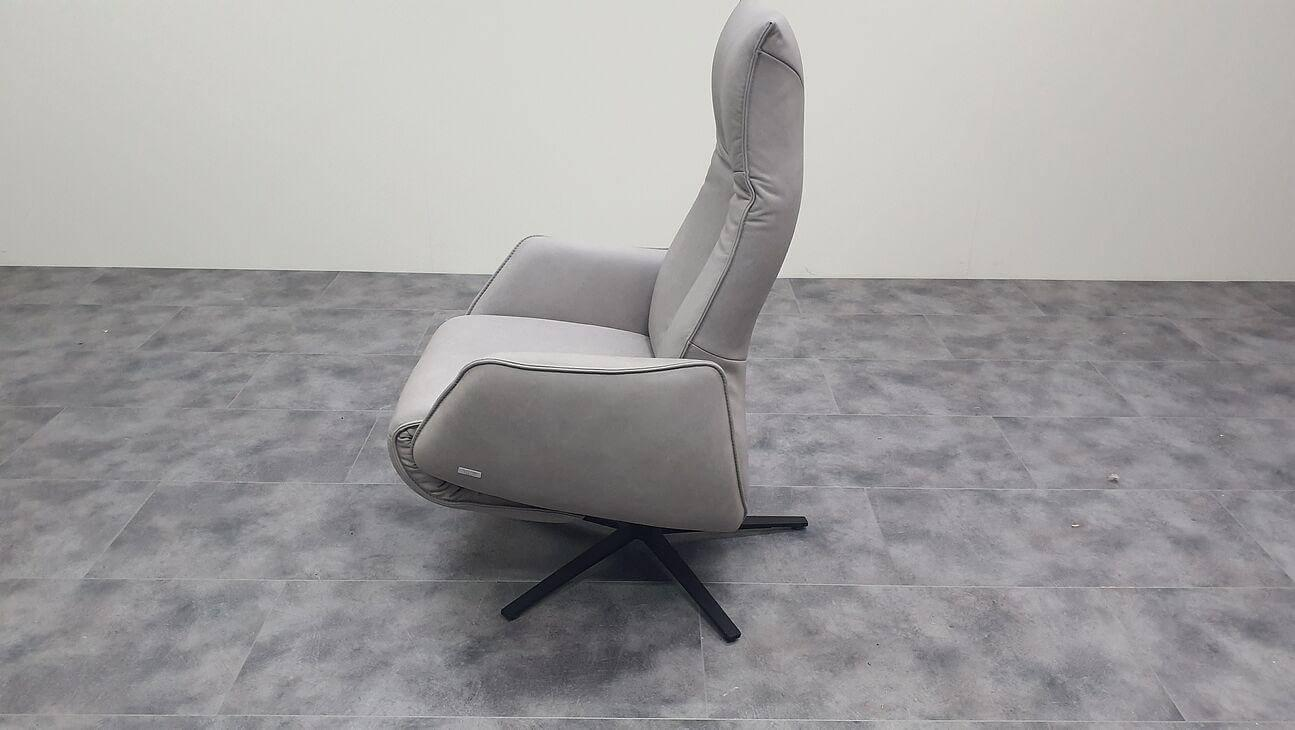 Johann Jakob - Relaxsessel 7917 56V 42 Leder Softnappa Asche Grau Sternfuß Metall Anthrazit Mit Elektr. Fuß- und Rückenverstellung - 2
