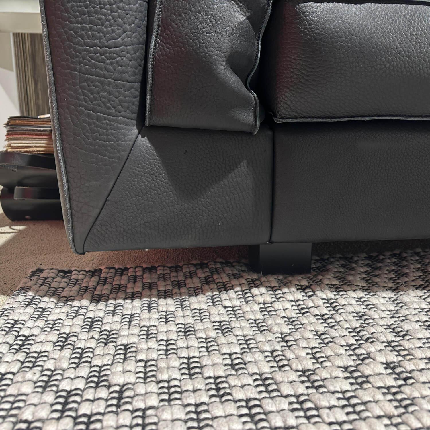 Contur - Sofa Aprino 3 3219 Leder Angus 66101 Black Schwarz Füße 931 Schwarz - 7