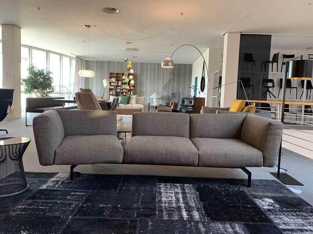 Knoll International - Sofa Avio S Tosca Chestnut 24 Beige Braun mit verstellbarem Endelement - 3