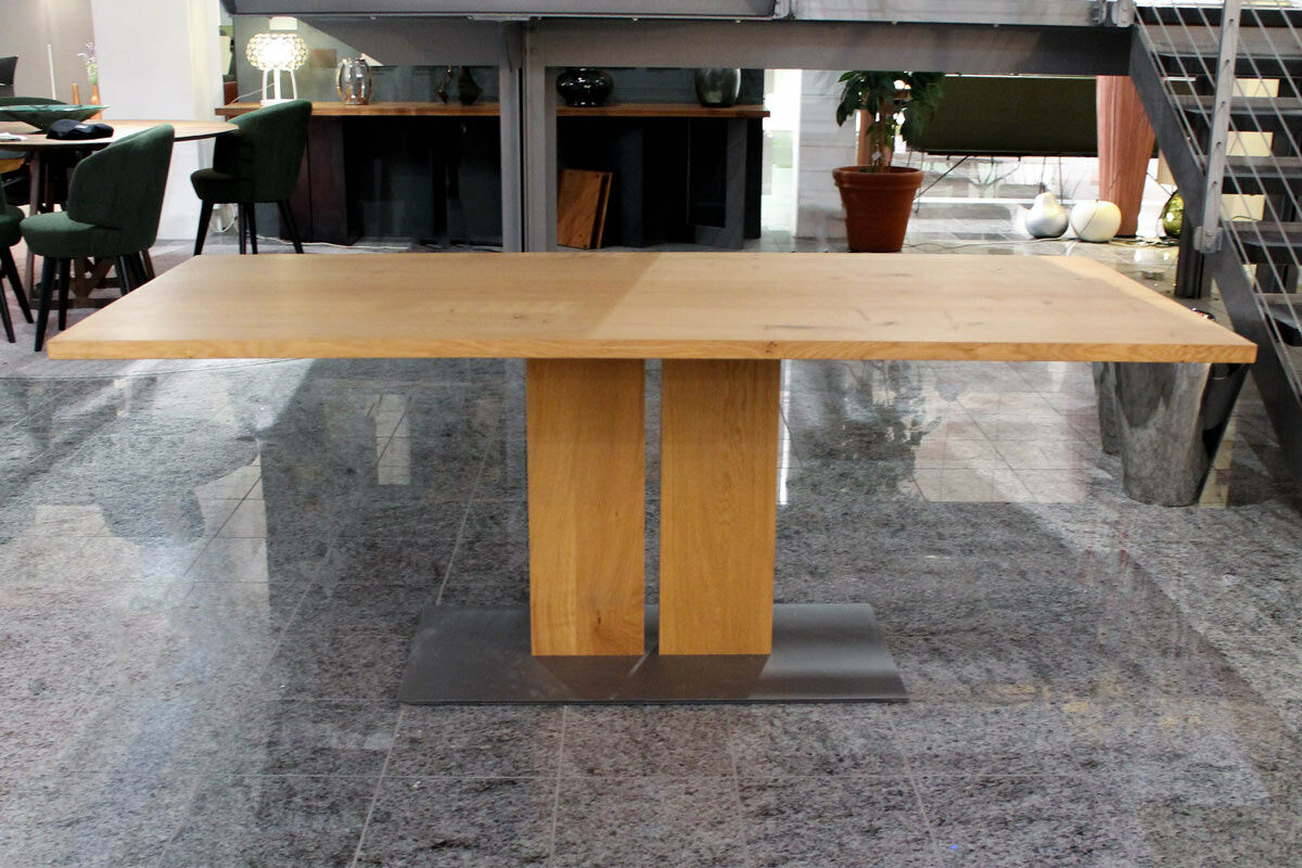 Scholtissek - Esstisch C 25 Knorrige Eiche Natur Geölt Stahl Lackiert - 2