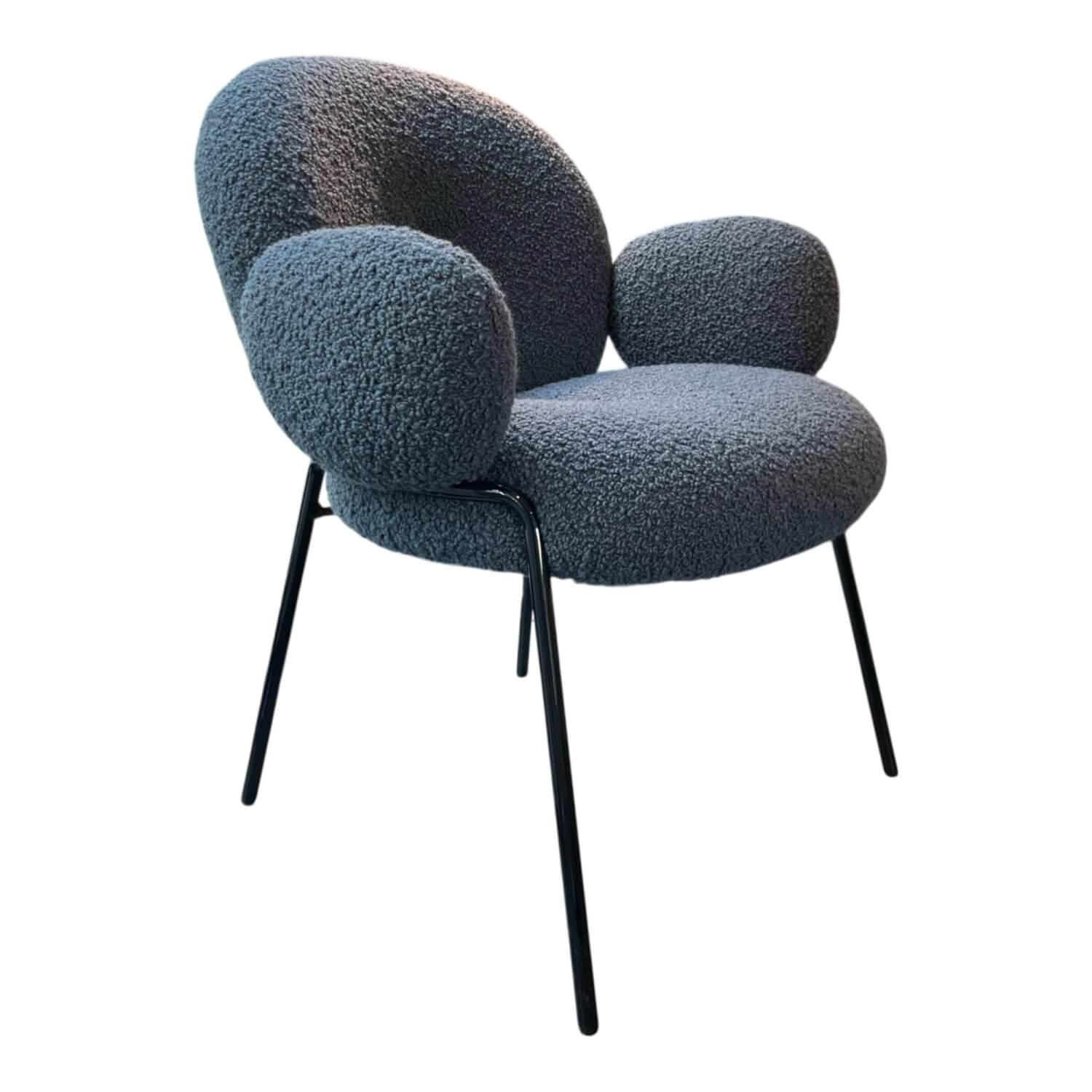 Freifrau - Sessel Nana Armchair High Stoff Nimbus Testa Di Moro Grau Gestell Schwarz - 1