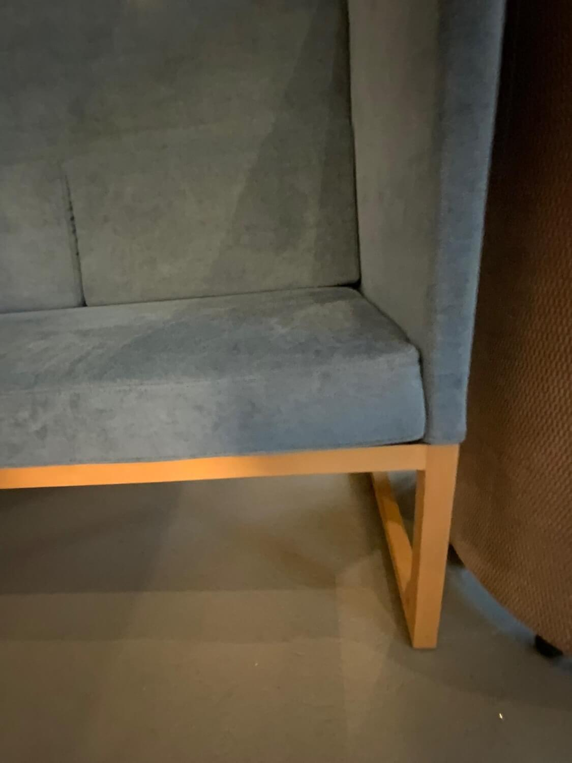 Brühl - Sitzbank Belami Stoff 4490 95 Samt Blau Gestell Buche - 3