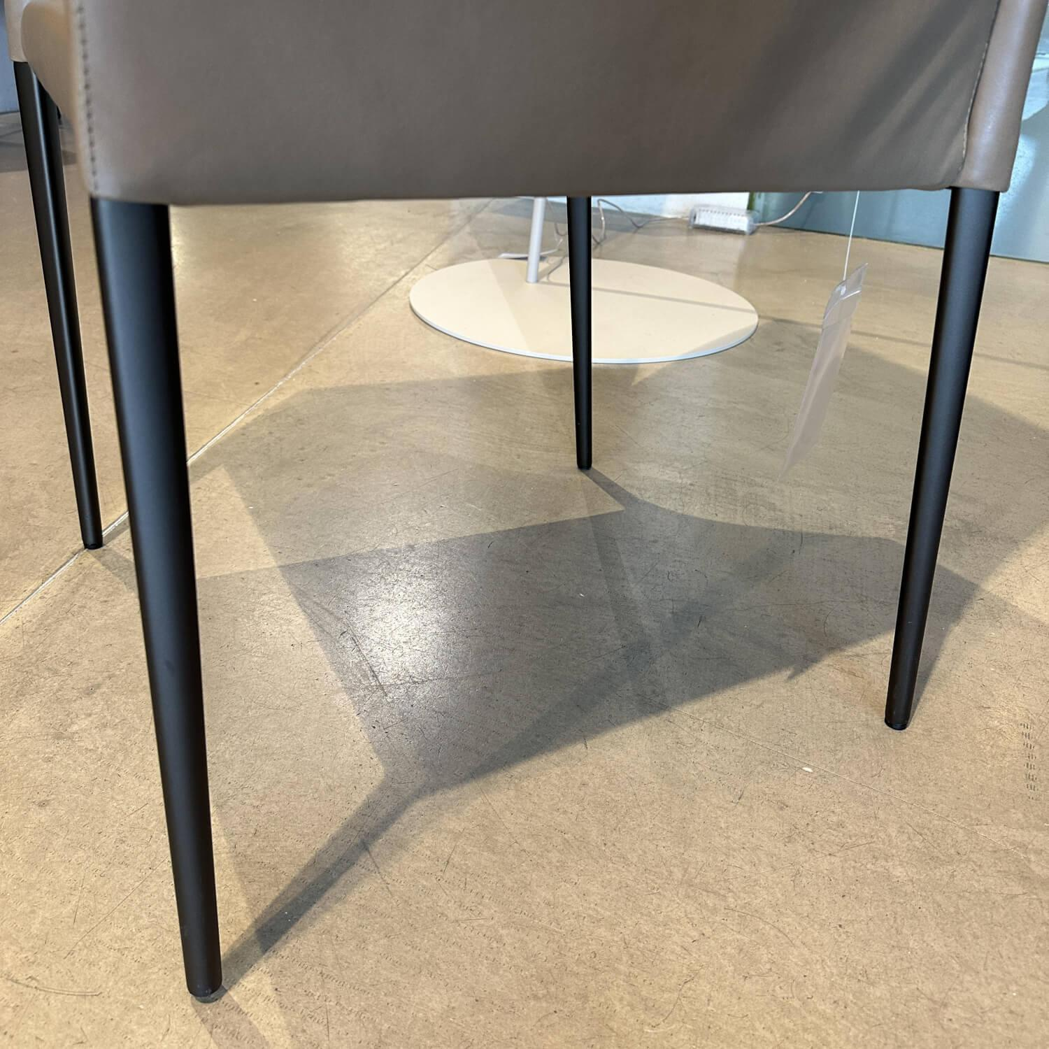 Walter Knoll - Stuhl Deen 1606 Leder Elen 1400 Fango Braun Gestell Stahl Bronze Schwarz Mit Teflongleiter Und Mittelhohem Rücken - 9