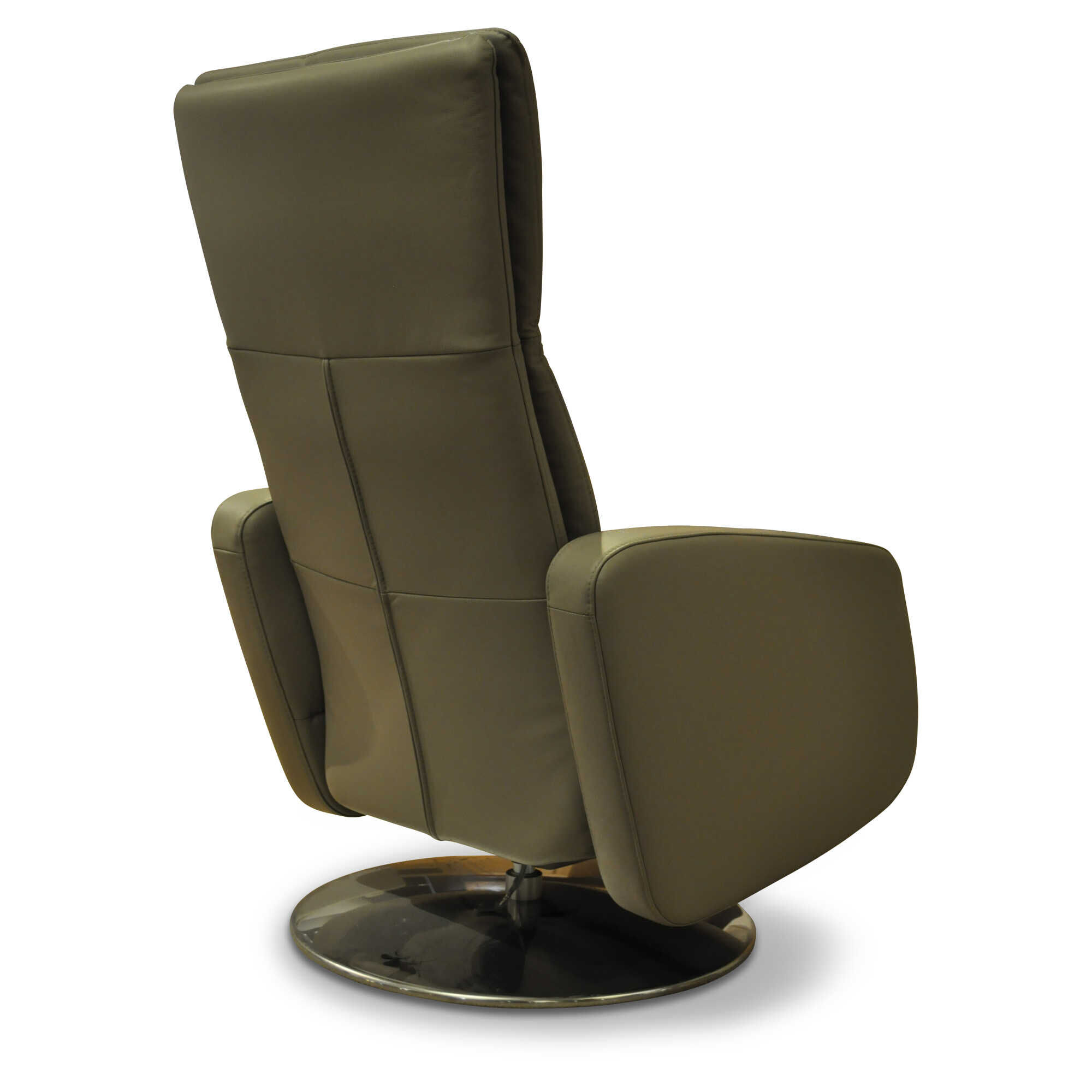 Sessel MR 625 Leder Grün Fuß Chrom Schlaffunktion