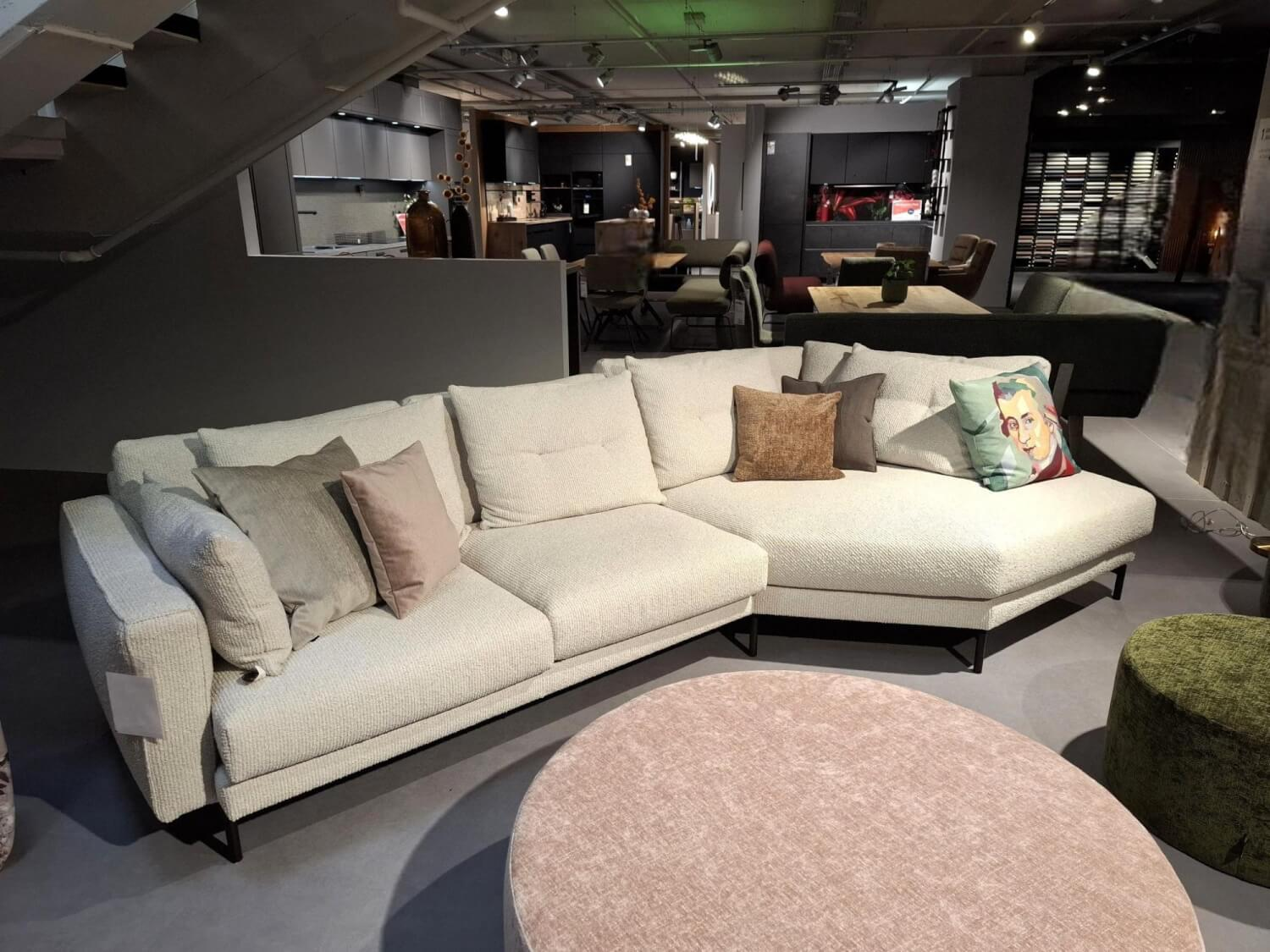 Raum.Freunde - Ecksofa Anesa Stoff Nolte Natur Beige Metallfuß Schwarz - 2