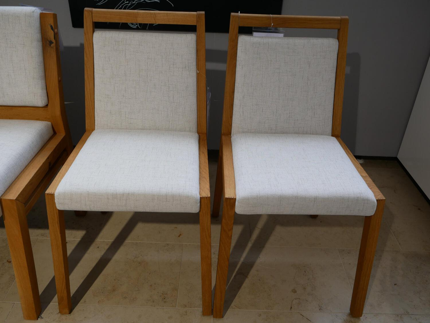 Schösswender - Eckbank Larissa P Stoff Kabal 9534 Weiß Wildeiche Massiv Geölt mit 2 Stühlen - 6