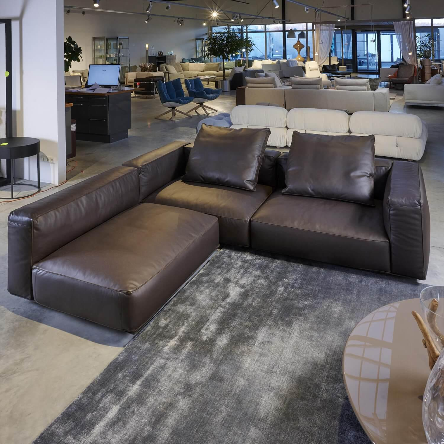 Flexform - Sofa-Kombination Grandemare Leder Pelle De Luxe 503 mit 2 Kissen - 7
