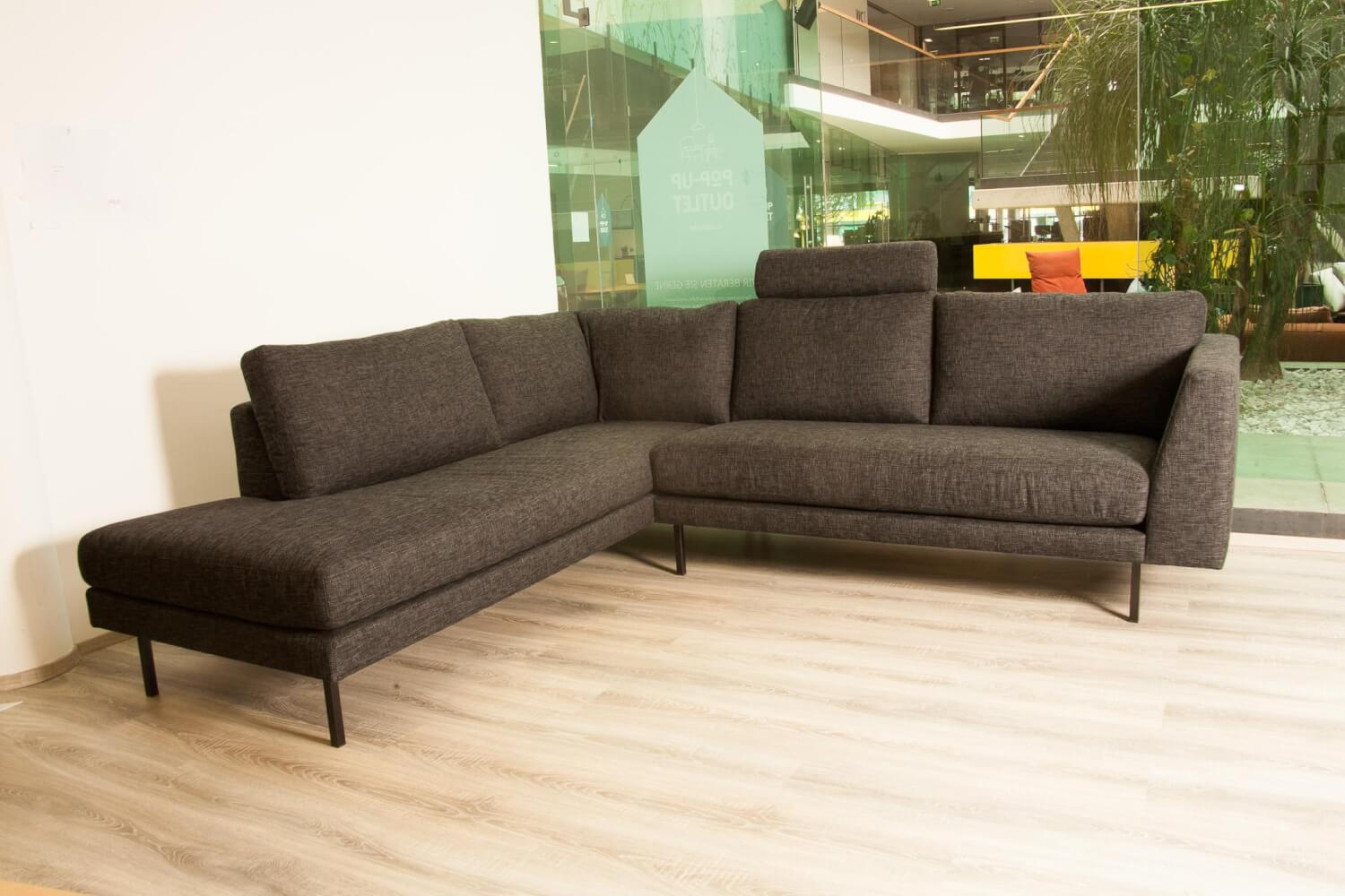 Eigene Herstellung - Unlimited Sofa Unlimited 6 Bezug Stoff Troy 134/99 Dunkel Grau Fuß Metall Schwarz - 5