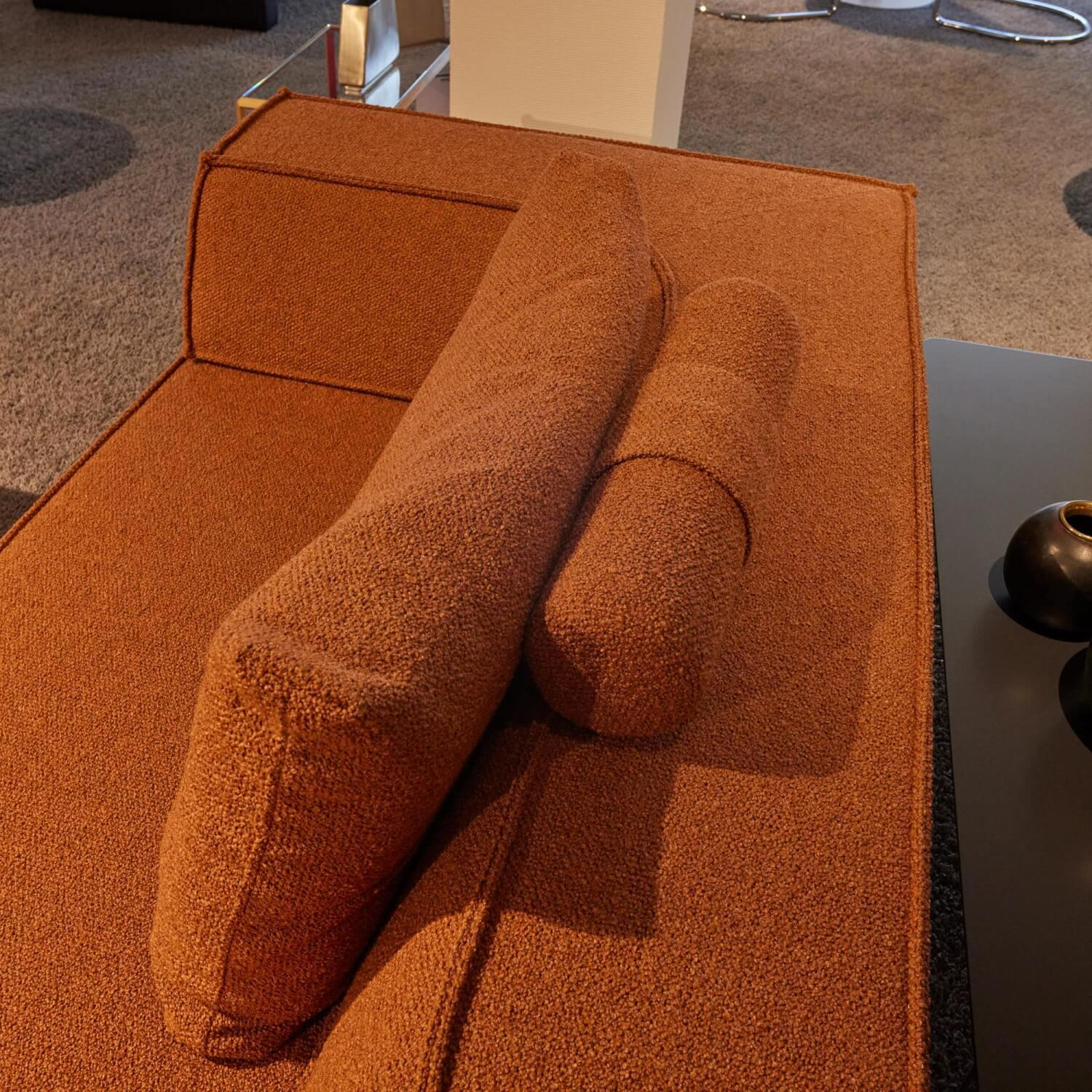 COR - Ecksofa Trio Stoff 8202 Rost Orange Mit Stoppgleiter - 3