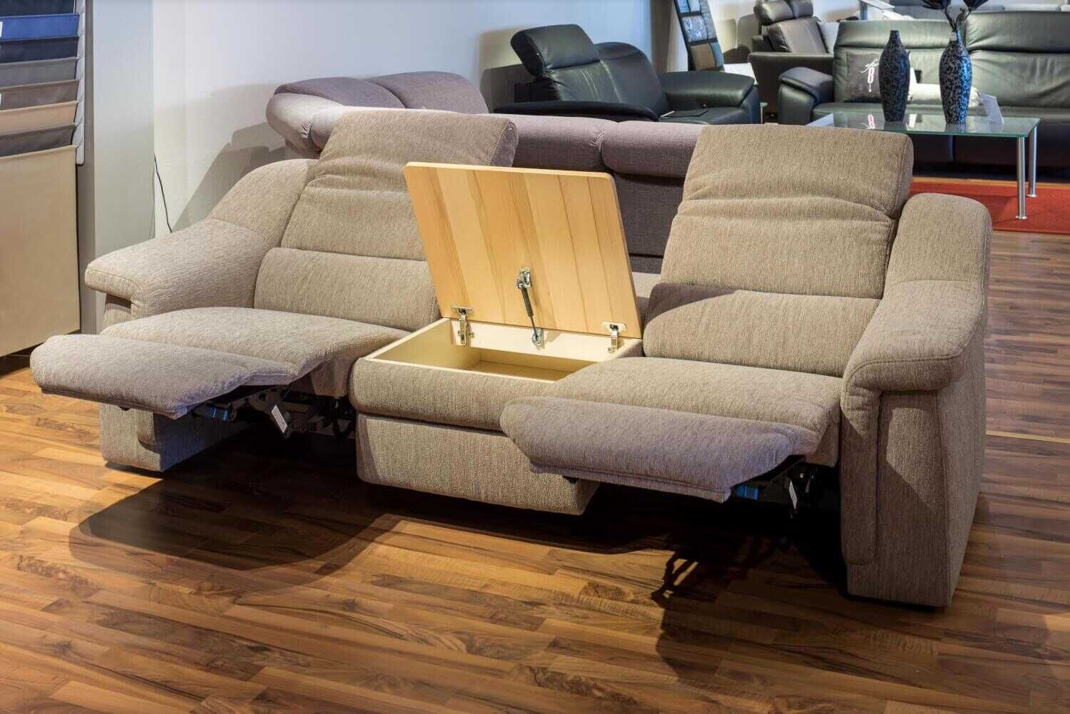 himolla - Sofa 1501 Stoff Braun Relaxfunktion - 5