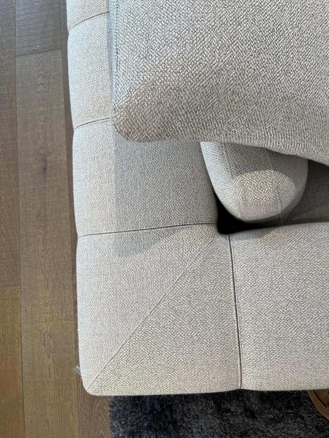 Minotti - Sofa Freeman Stoff Ginza 02 Ghiaccio Weiß Metallgestell Bronze Lackiert Mit Lederbank - Exklusives Angebot, wenn weg dann weg -  - 11