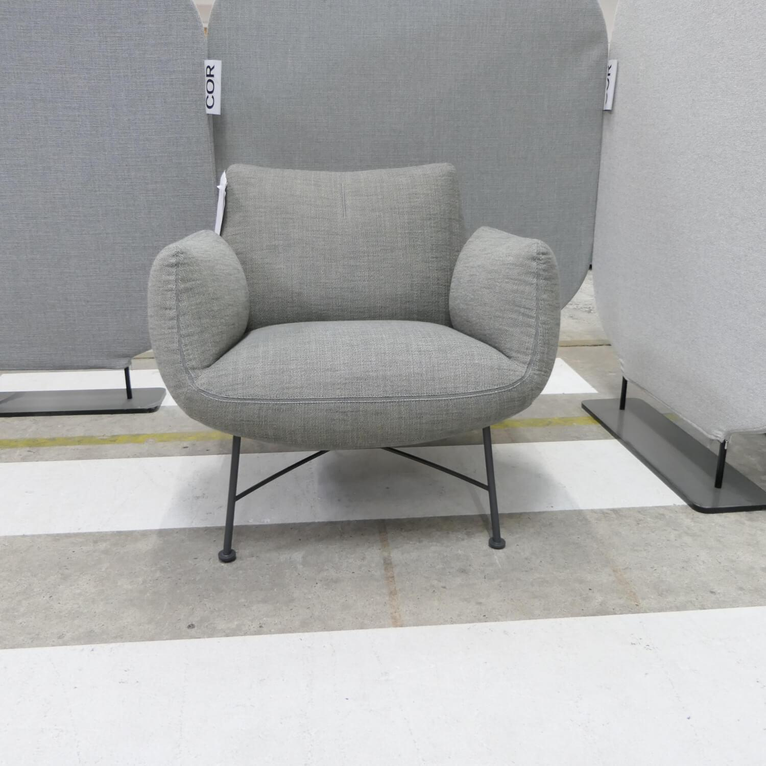 COR - Clubsessel Jalis 26188 Stoff 9207 Grün Grau Gestell Draht Lack M21 Anthrazit - 3