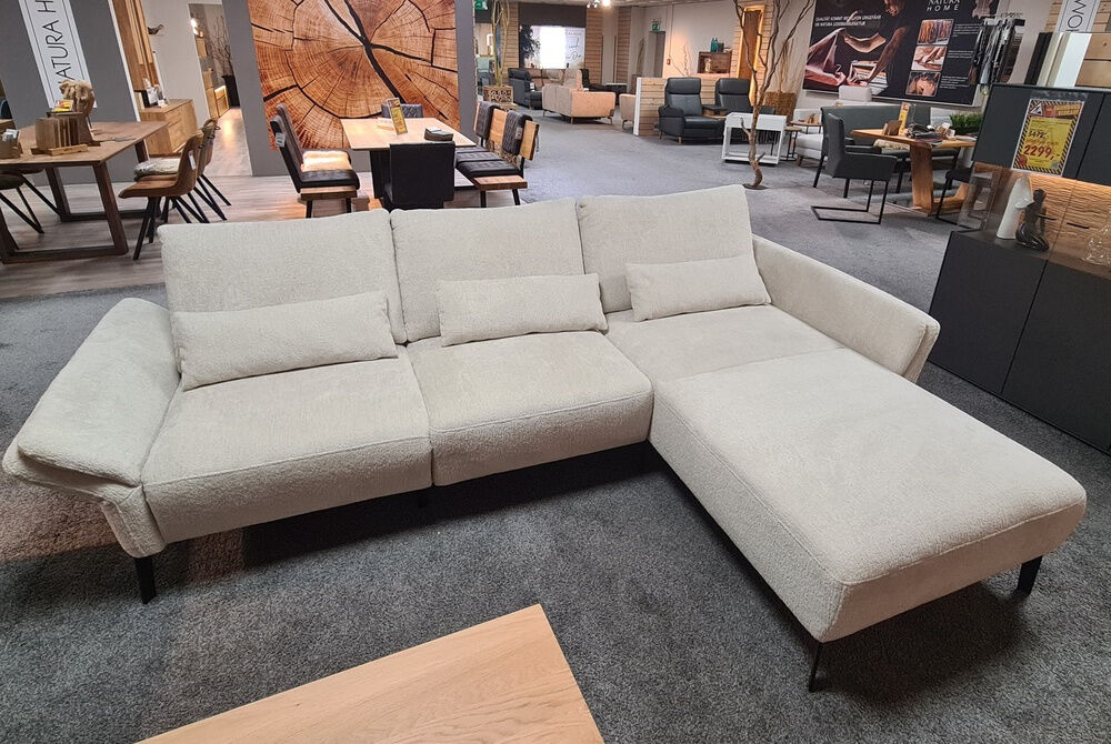 Ponsel - Ecksofa Stoff LS2 Longbardi 0717/07 Grau Metall Schwarz - 3