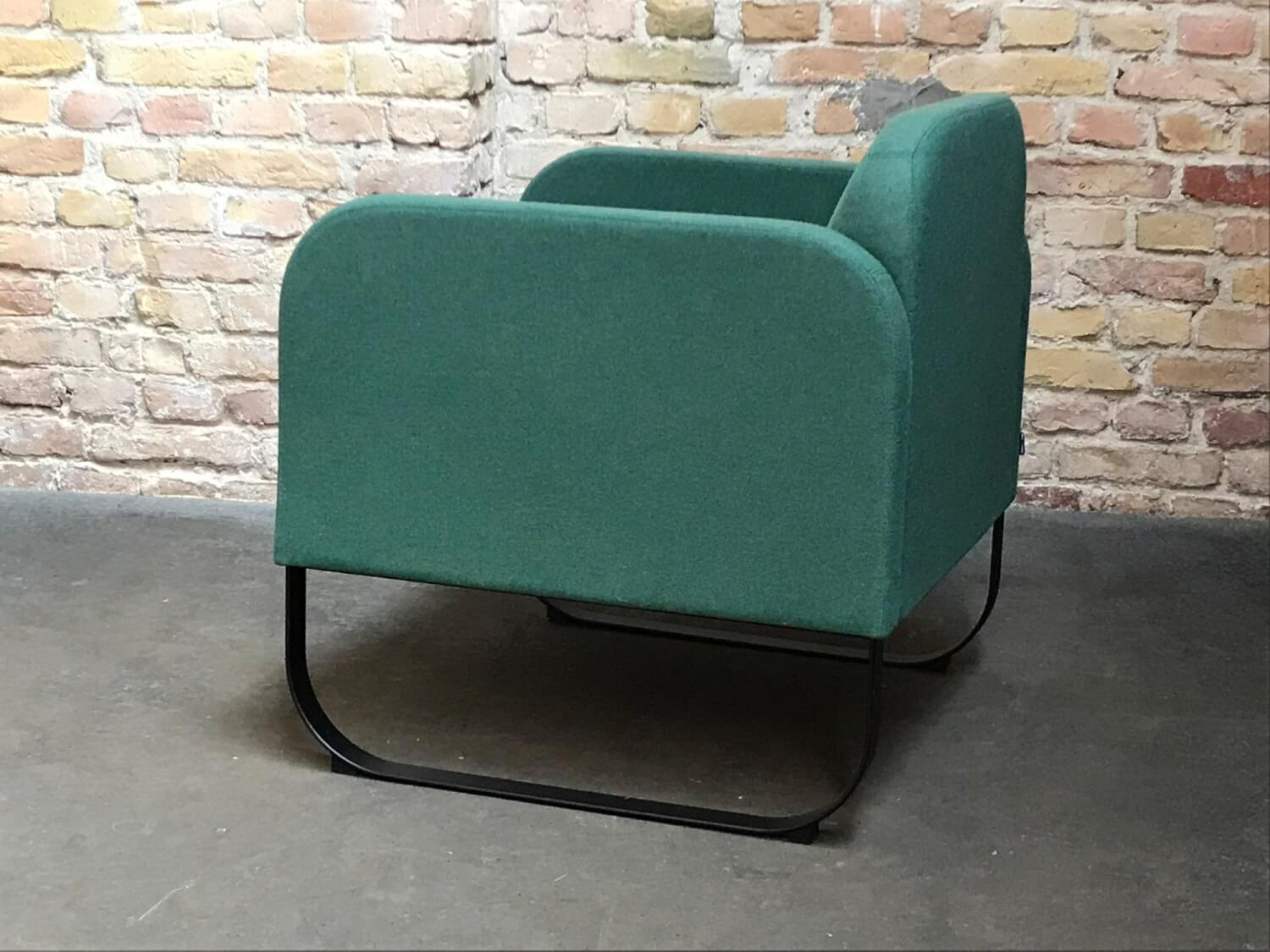 Johanson Design - Sessel Bail Lounge Chair Stoff Camira Mainline Flax Farringdon MLF29 Gestell RAL 9005 - 2