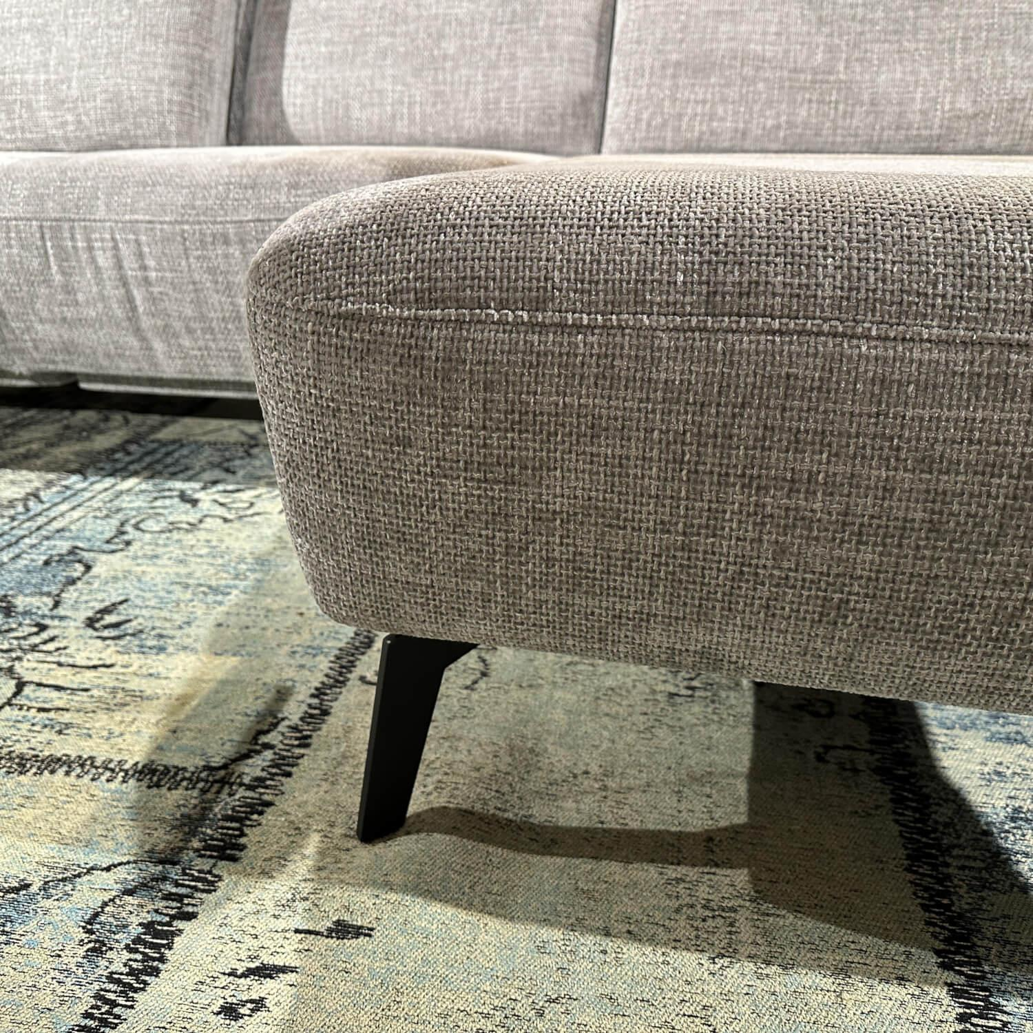 Comfort Republic - Ecksofa Theodor Stoff Renegade 149 Steel Grau Metallfuß Schwarz Mit Motorischer Verstellung - 11