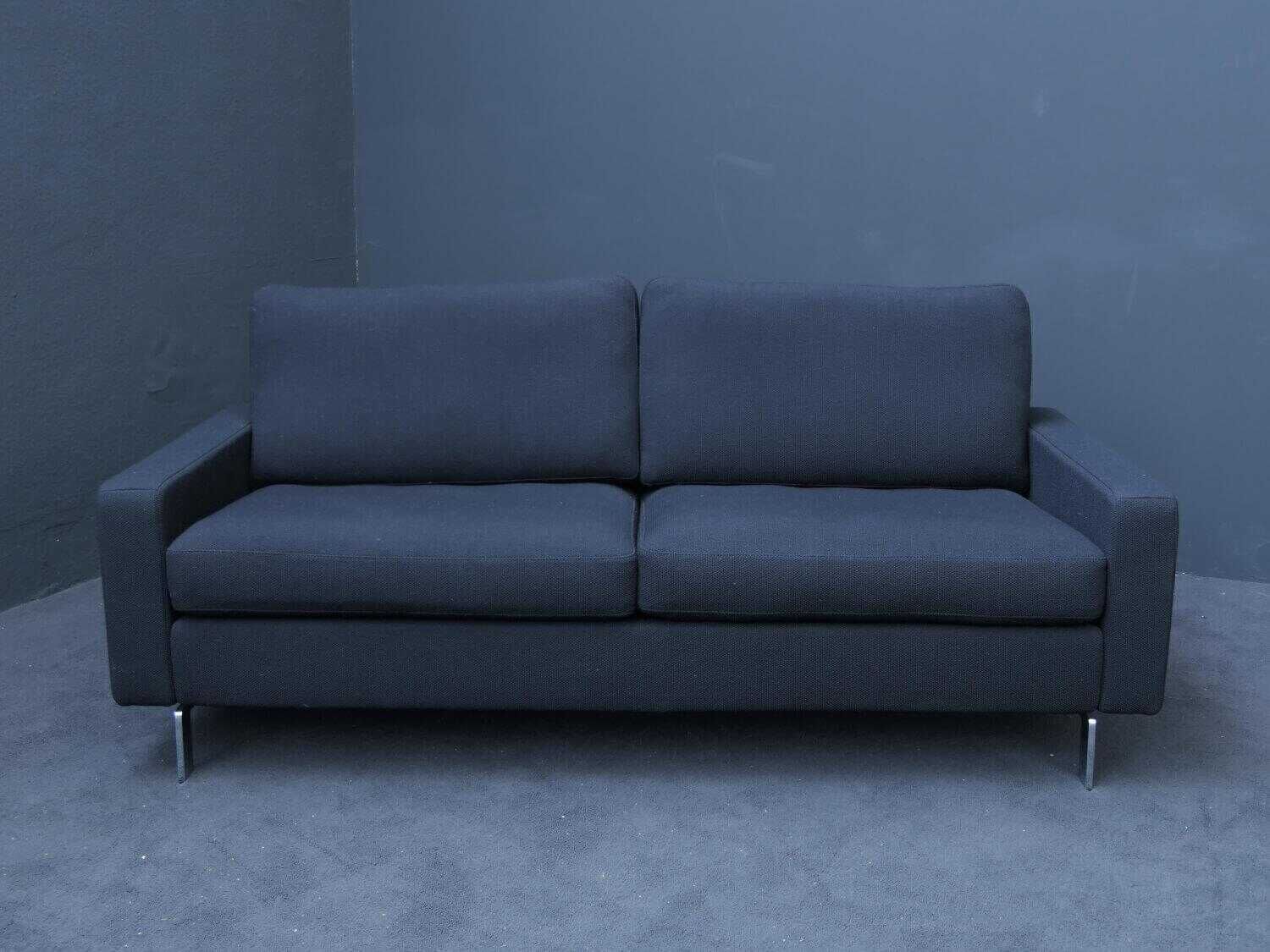 COR - Sofa Conseta Stoff 120 Schwarz Füße Chrom - 1