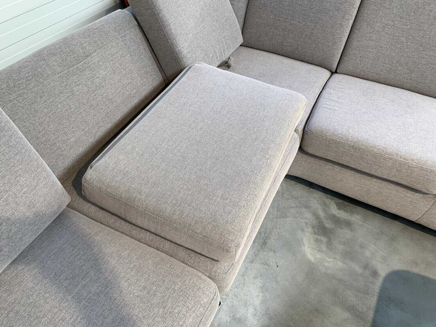 Wima - Ecksofa Trento Stoff Grau mit Sitzvorzug - 5