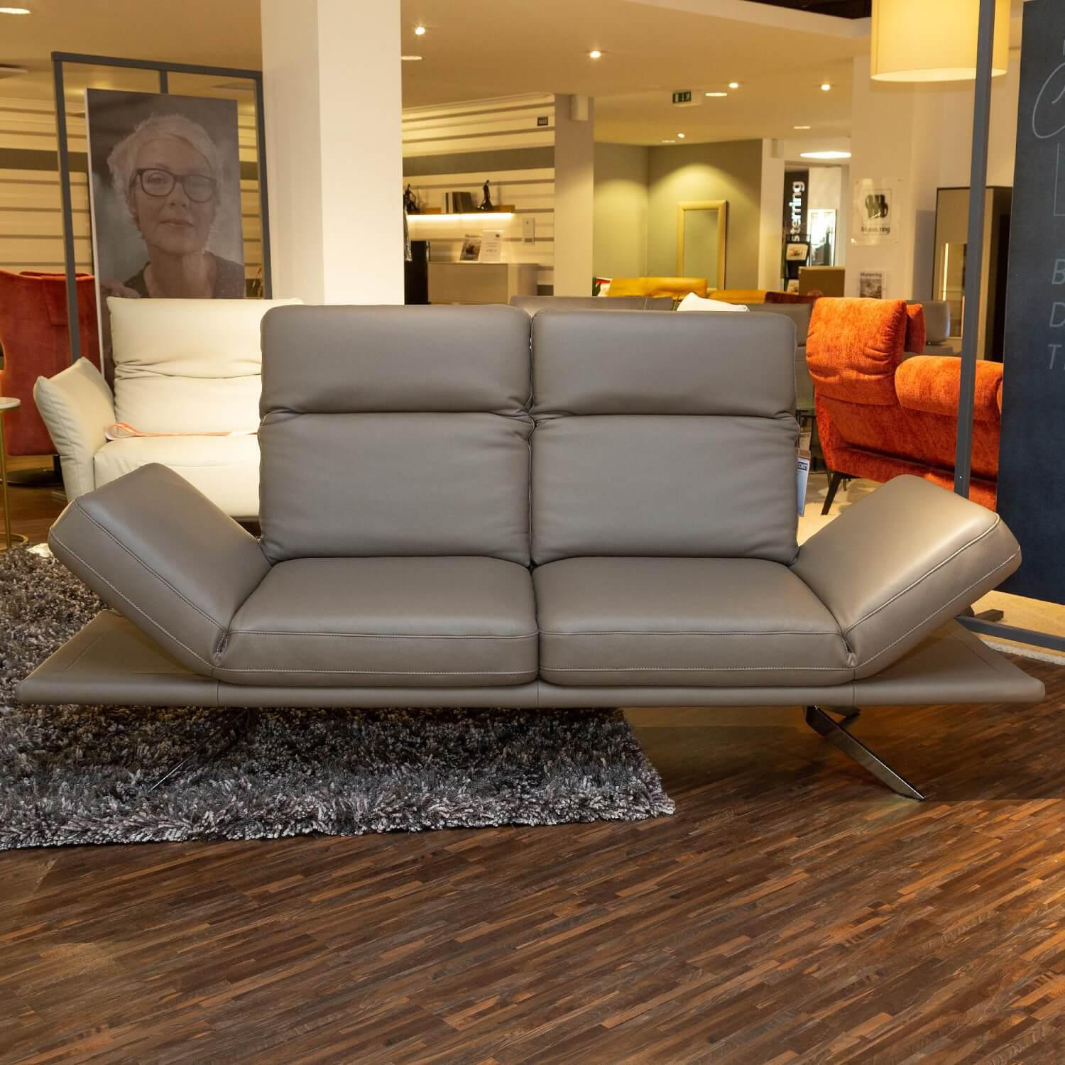 DFM - 2,5-Sitzer Sophie Comfort Republic Leder WM Lava L30 Metallfuß MF1 Chrom - 7