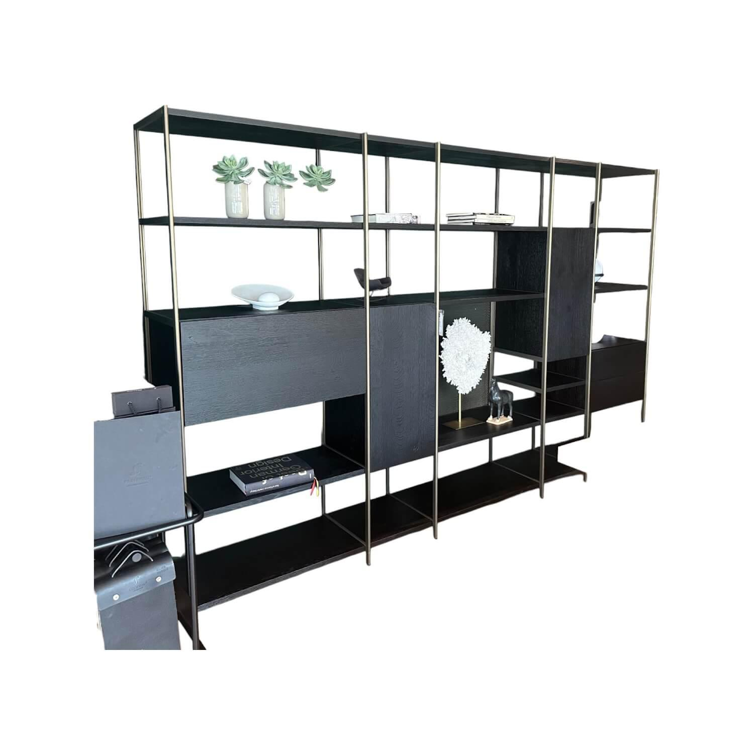 Janua - Regalsystem BC 06 Room 68 Eiche Schwarz Gebeizt Und Lackiert Gestell Aluminium Eloxiert 33 Bronze - 1