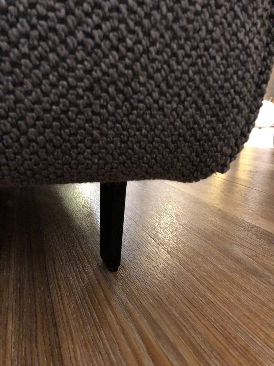 Contur - Ecksofa Atri Stoff Oasis Stahl Grau Füße Metall Anthrazit mit 3 Kissen - 4