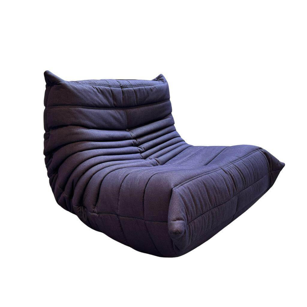 Ligne Roset - Sessel Togo Stoff Jean Brut Blau - 1