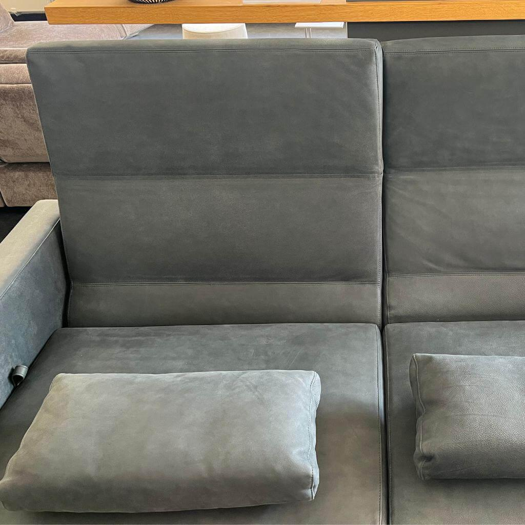 Brühl - Sofa Tomo Compact 2-Sitzer Leder Taron 99 Schwarz Winkelfuß Verchromt Höhenverstellbar - 2