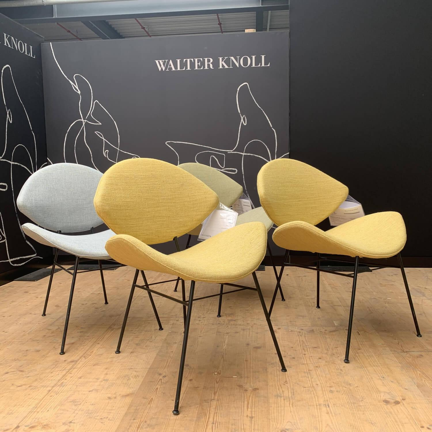 Walter Knoll - 4er-Set Fishnet Chair Stoff Lucia Loft Gelb Grün Blau Gestell Schwarz - 8