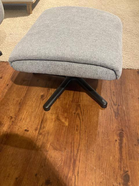 Activineo - Sessel Boss Stoff 2 Cats 167 Zinc Grau Gestell Metall Schwarz Inklusive Hocker - 3
