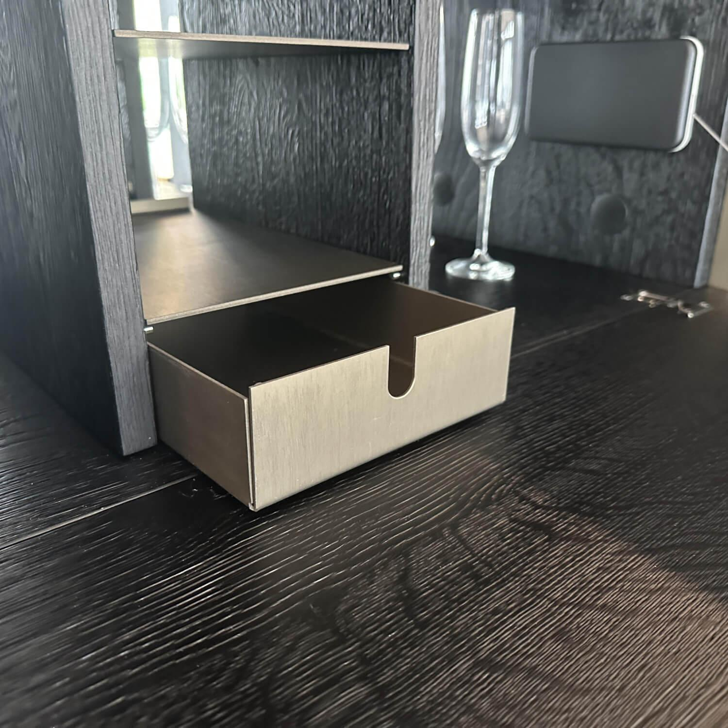 Janua - Regalsystem BC 06 Room 68 Eiche Schwarz Gebeizt Und Lackiert Gestell Aluminium Eloxiert 33 Bronze - 3