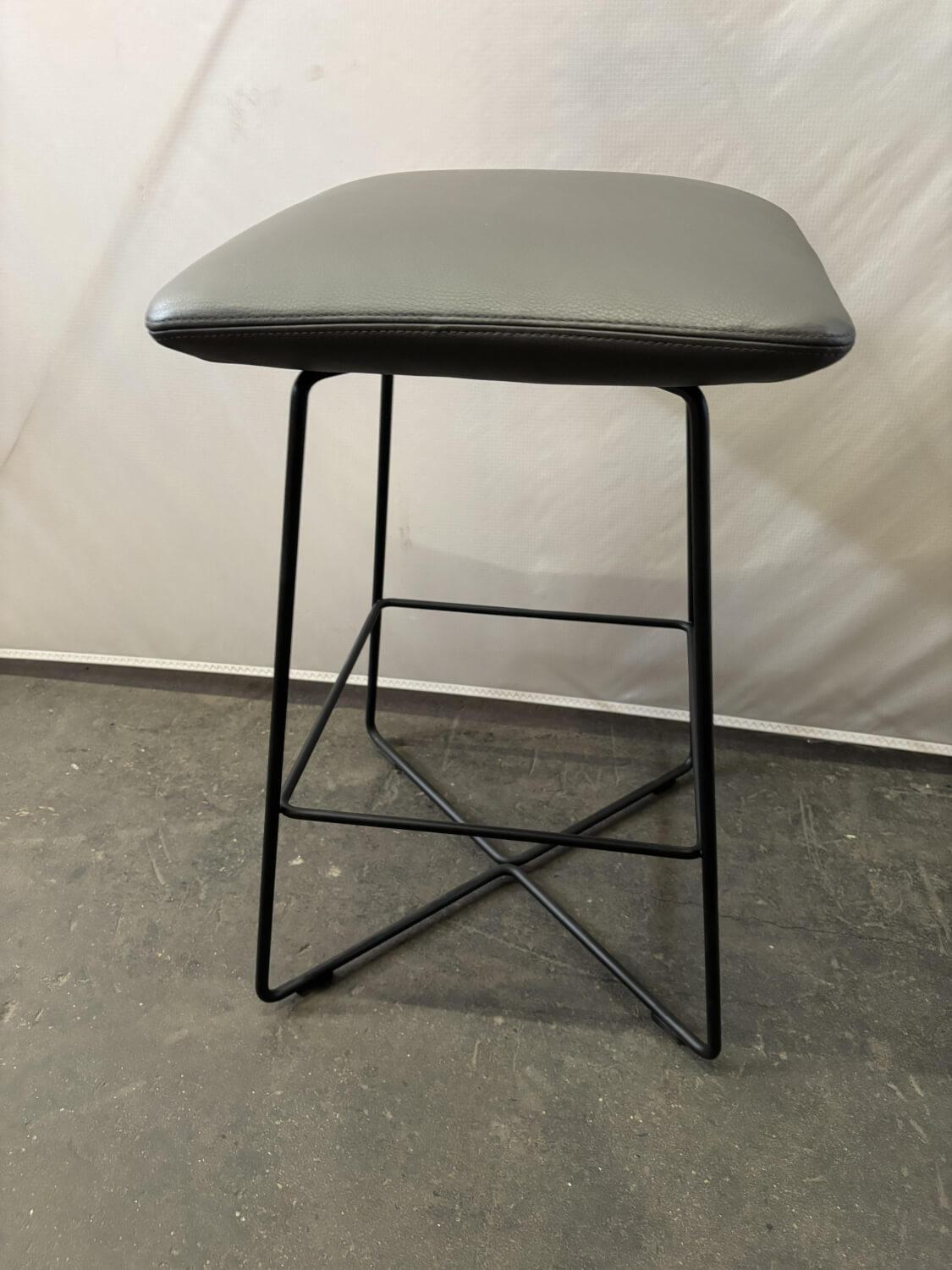 COR - 2er-Set Barstuhl Jalis 174 Leder Dura Tabak Schwarz Gestell Drahtgestell Schwarz - 8