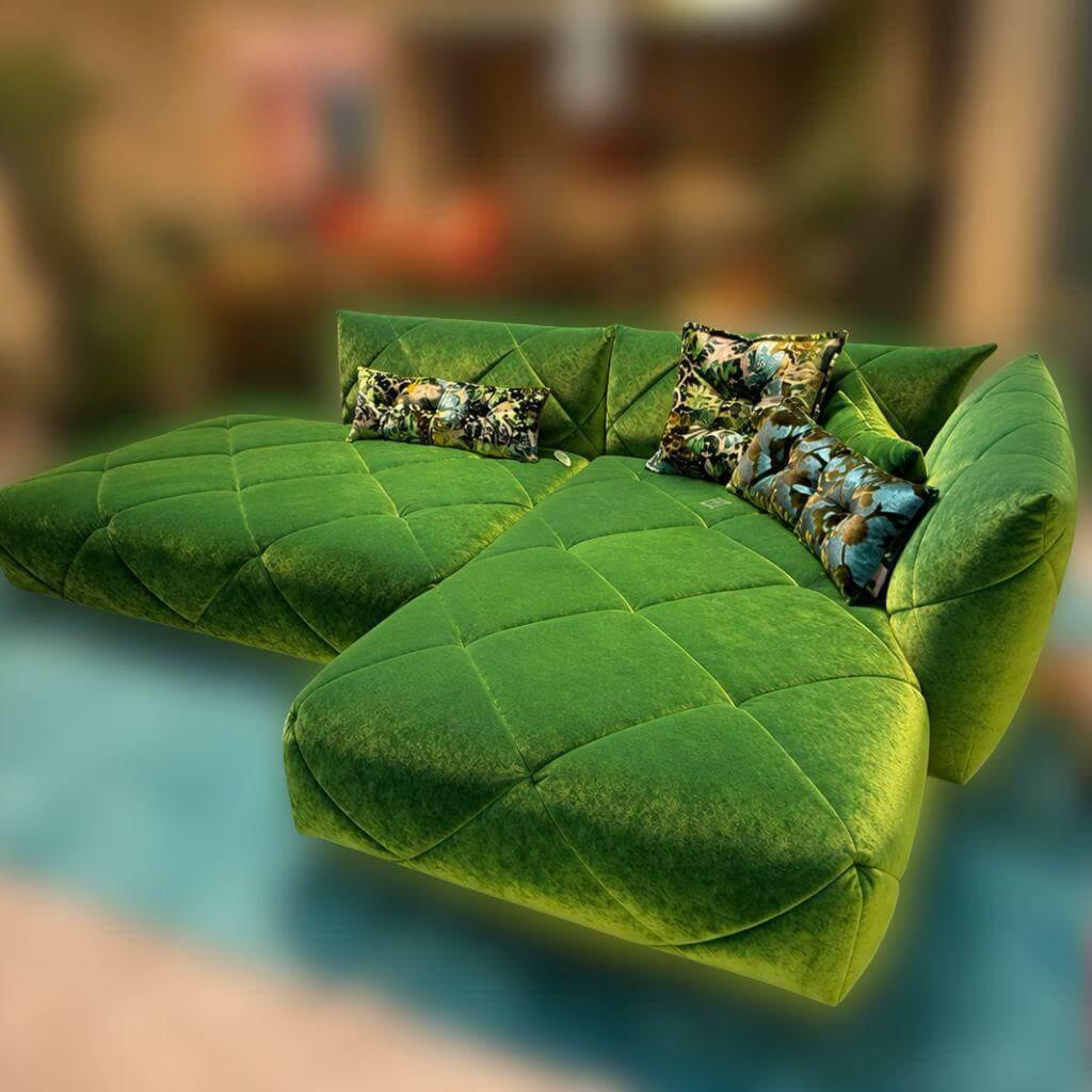 Bretz - Ecksofa Teratai Stoff 668430 Rain Forest Grün (Neuware ab Lager/Falschbestellung)  - 2