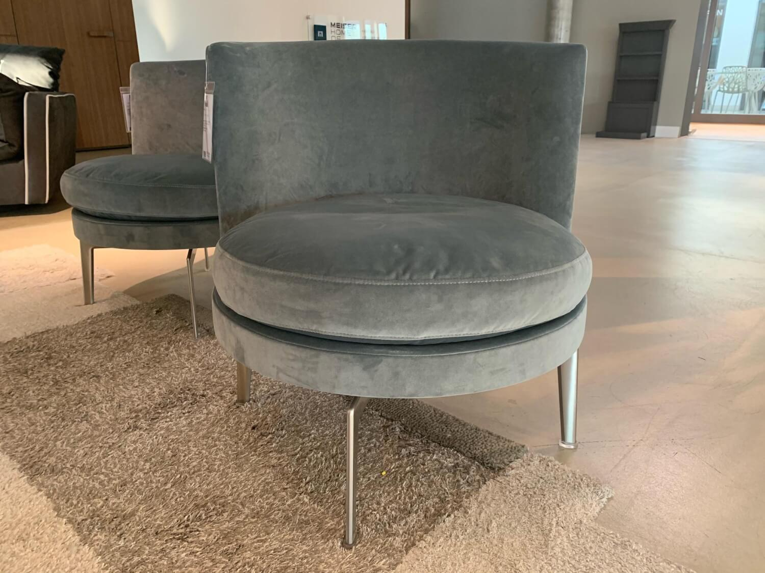 Flexform - 2er-Set Sessel Feel Good FG 5 Drehbar Füße Satiniert - 4