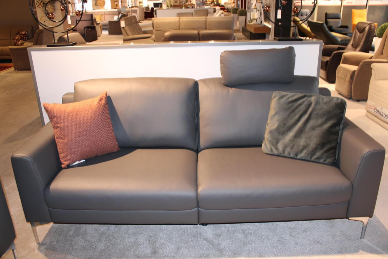 DFM - Garnitur Casablanca Leder W2 Anthrazit 2 Sofas 1 Sessel - 6