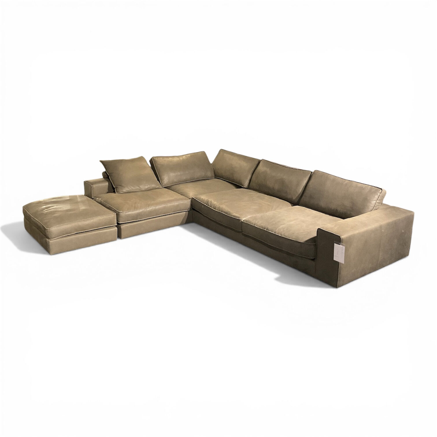 TM Collections - Sitzgruppe Long Beach Leder 691 Monterey Grau - 3