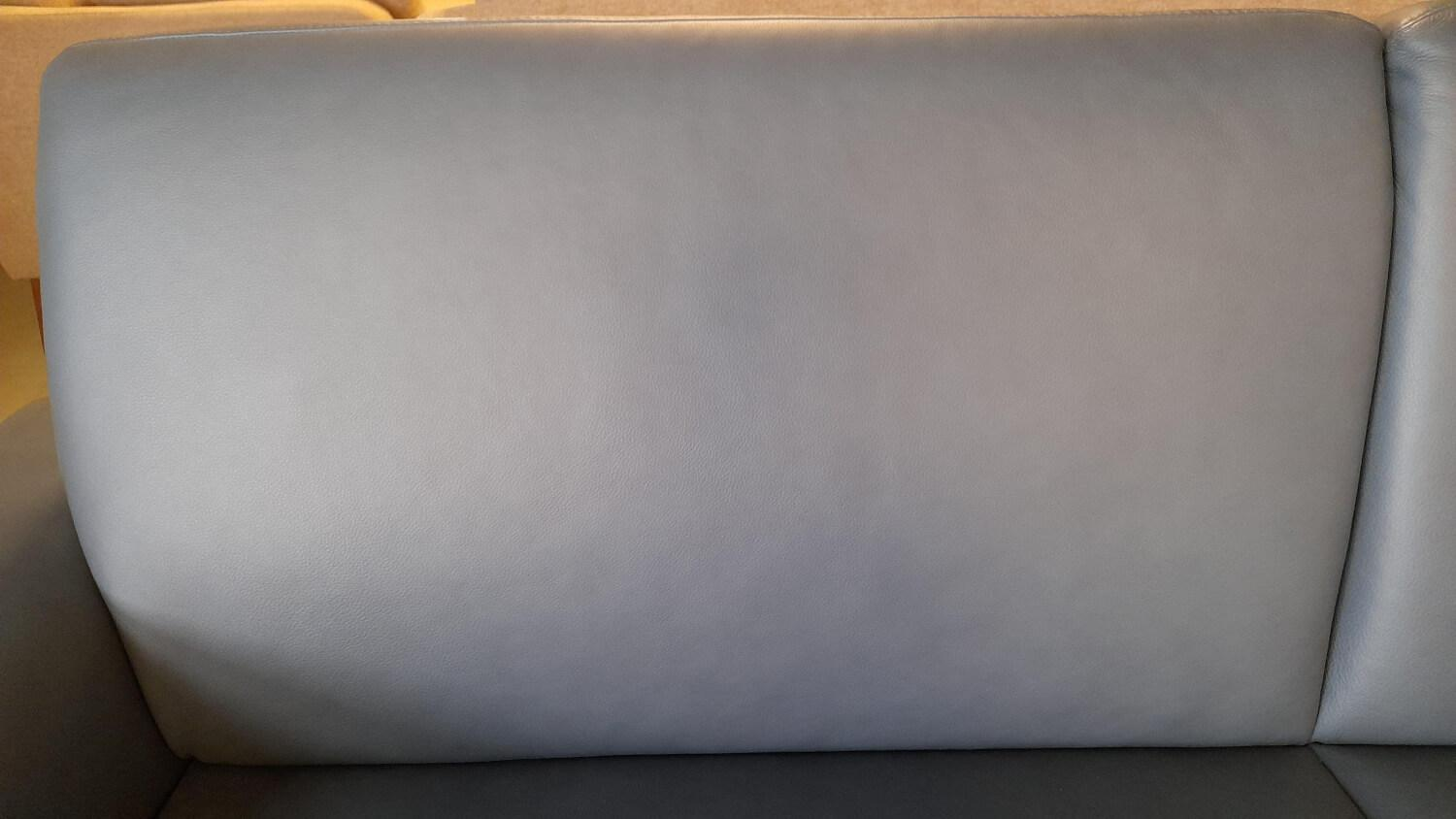 Arco - Garnitur 50017 Leder Arcolife Gala Fjord Blau Kufe Schwarz 2 Sofas - 3