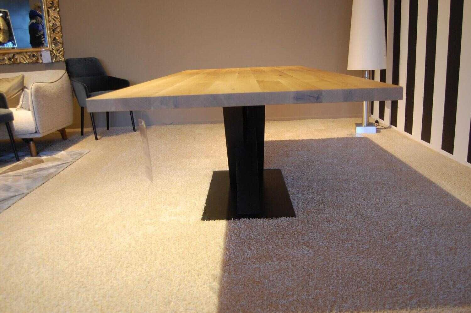 Draenert - Esstisch Victor Wildeiche Natur Geölt Gestell Schwarz - 4