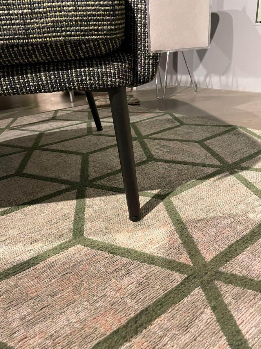 Rolf Benz - Armchair Jon Cover Inside Seat 20 402 Reed green Green Back Leather 34 517 Green gray Single base Steel Traffic black - 7