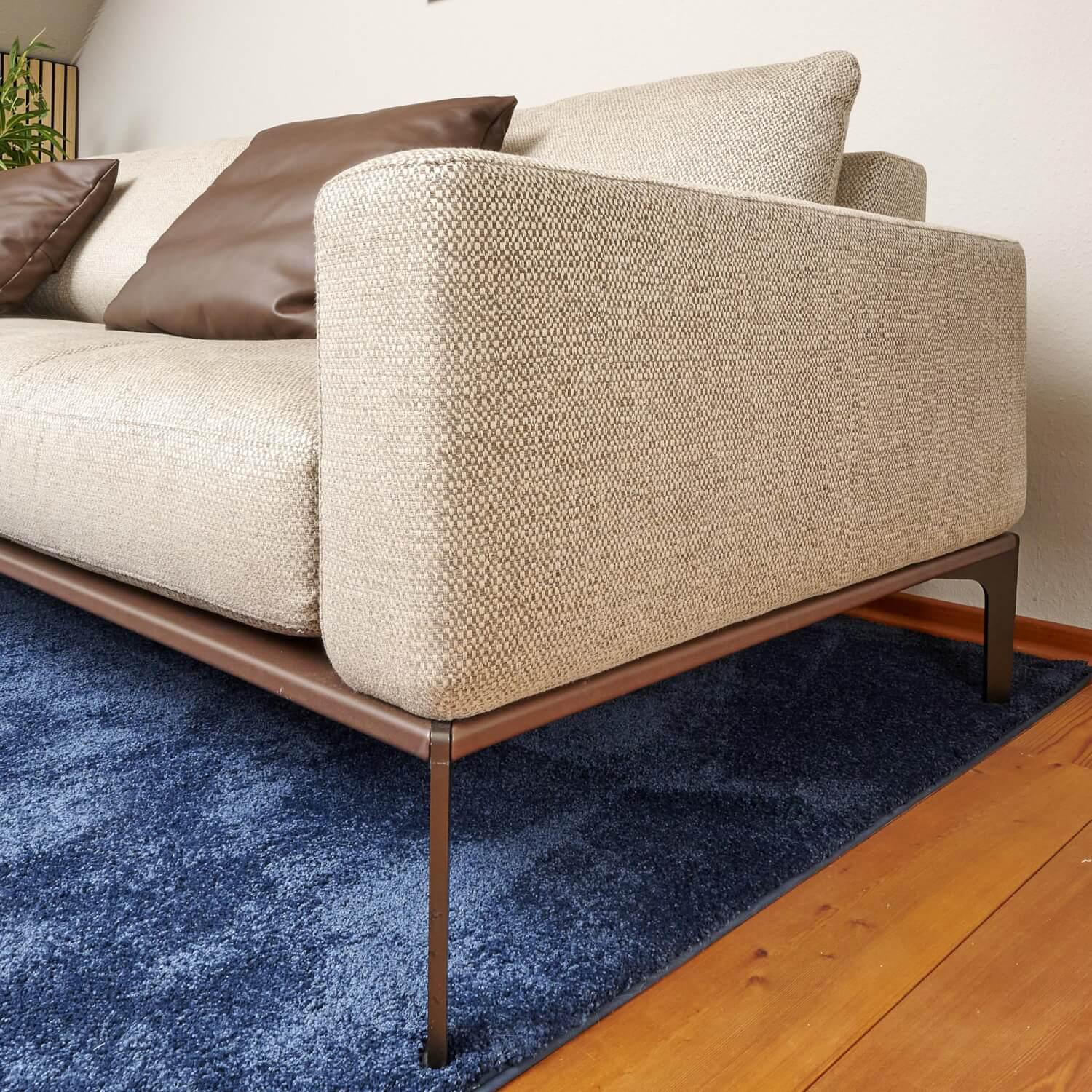 Bielefelder Werkstätten - Sofa Spirit Stoff Emira BW 1732 272 Beige Gestell Metall Bronze Matt Inklusive Rückenverstellung - 5