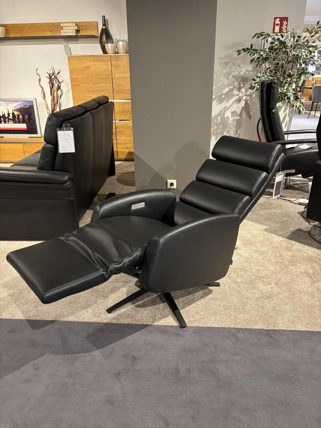 Erpo - Sessel EM 230.15 Leder 250 100 Schwarz Sternfuß Metall Schwarz Pulverbeschichtet Mit Motorischer Verstellung - 3