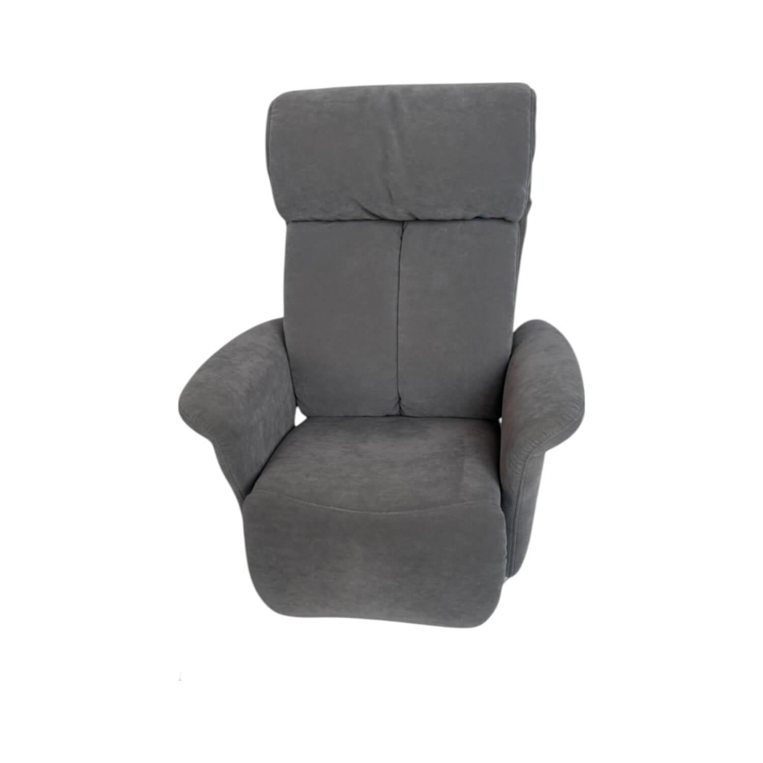 himolla - Relaxsessel 7627 XS Stoff Nuvano Stein Grau Drehteller Edelstahl Mit Elektrischer Aufstehhilfe - 7