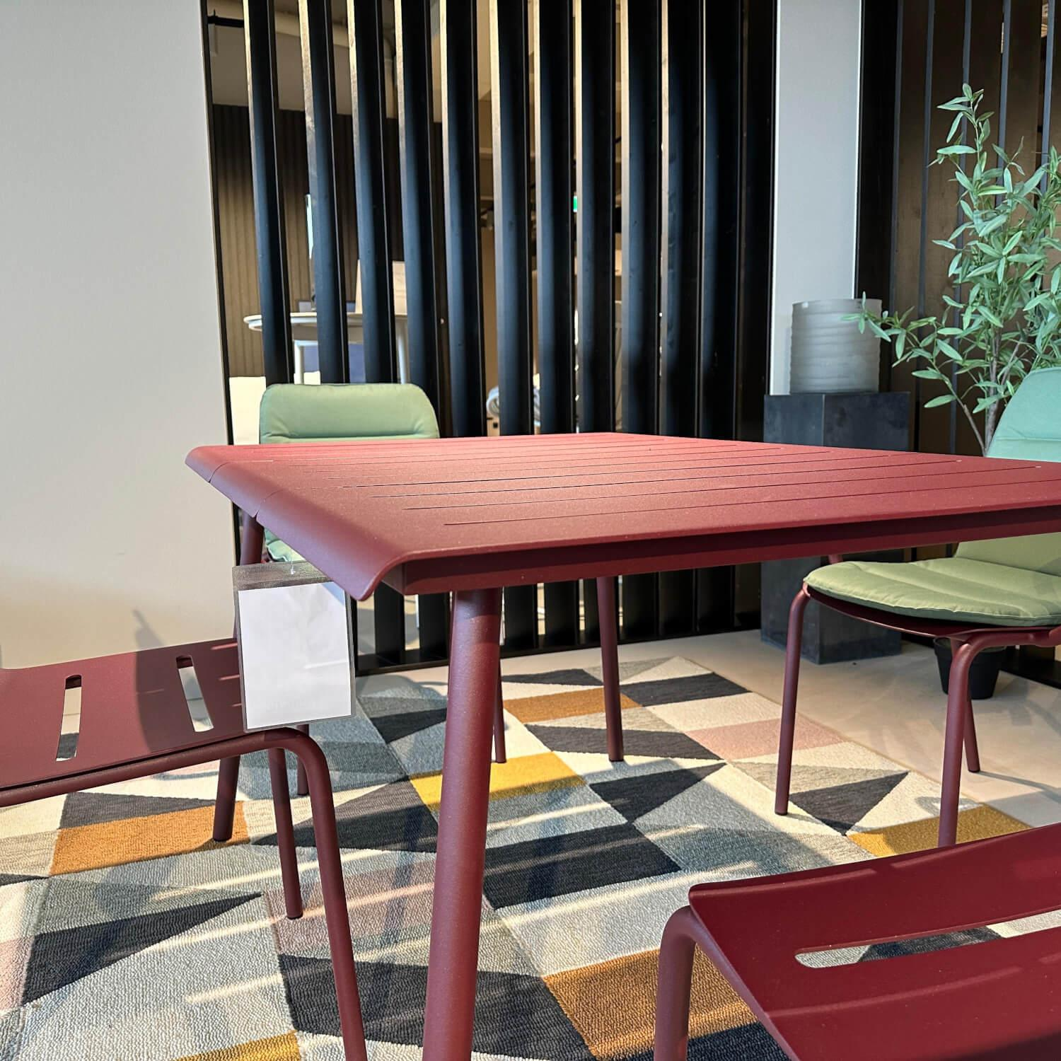 Weishäupl - Essgruppe Outdoor Vapio Metall Aluminium Beere Rot Pulverbeschichtet Inklusive Polster Schilfgrün - 2